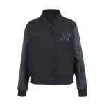 Phoenix Suns Triple Black Varsity Wool-Leather Jacket