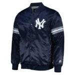 Pick & Roll New York Yankees Navy Satin Jacket