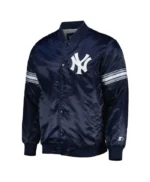 Pick & Roll New York Yankees Navy Satin Jacket