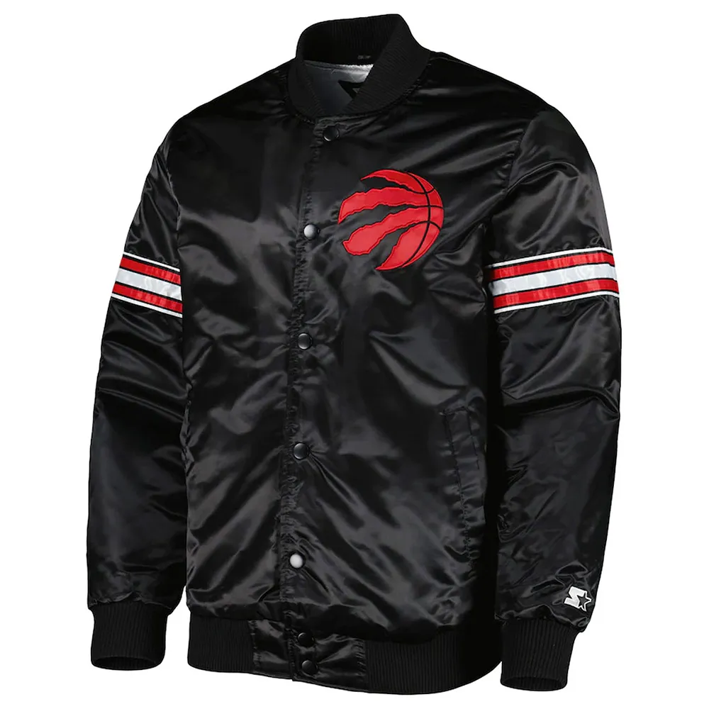 Pick & Roll Toronto Raptors Black Satin Jacket Pick & Roll Toronto Raptors Black Satin Jacket