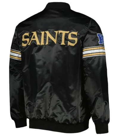 Pick and Roll New Orleans Saints Black Satin Jacket