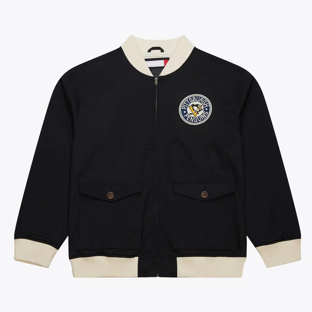 Pittsburgh Penguins Black Cotton Twill Jacket Pittsburgh Penguins Black Cotton Twill Jacket