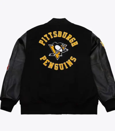 Pittsburgh Penguins Black Out Team Logo Varsity Jacket