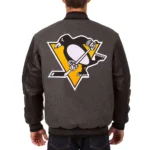Pittsburgh Penguins Charcoal and Black Varsity Jacket
