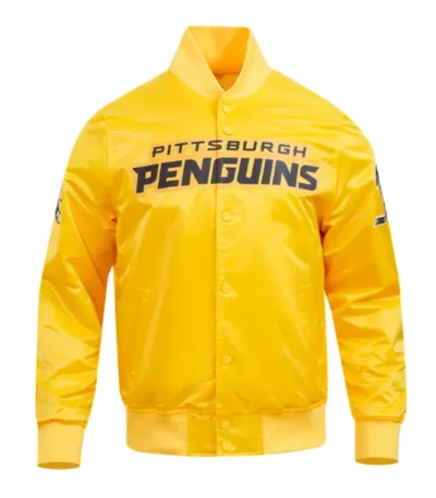 Pittsburgh Penguins Classic Gold Satin Jacket
