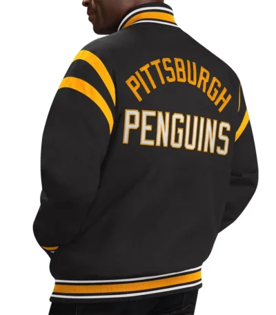 Pittsburgh Penguins Tailback Black Varsity Jacket