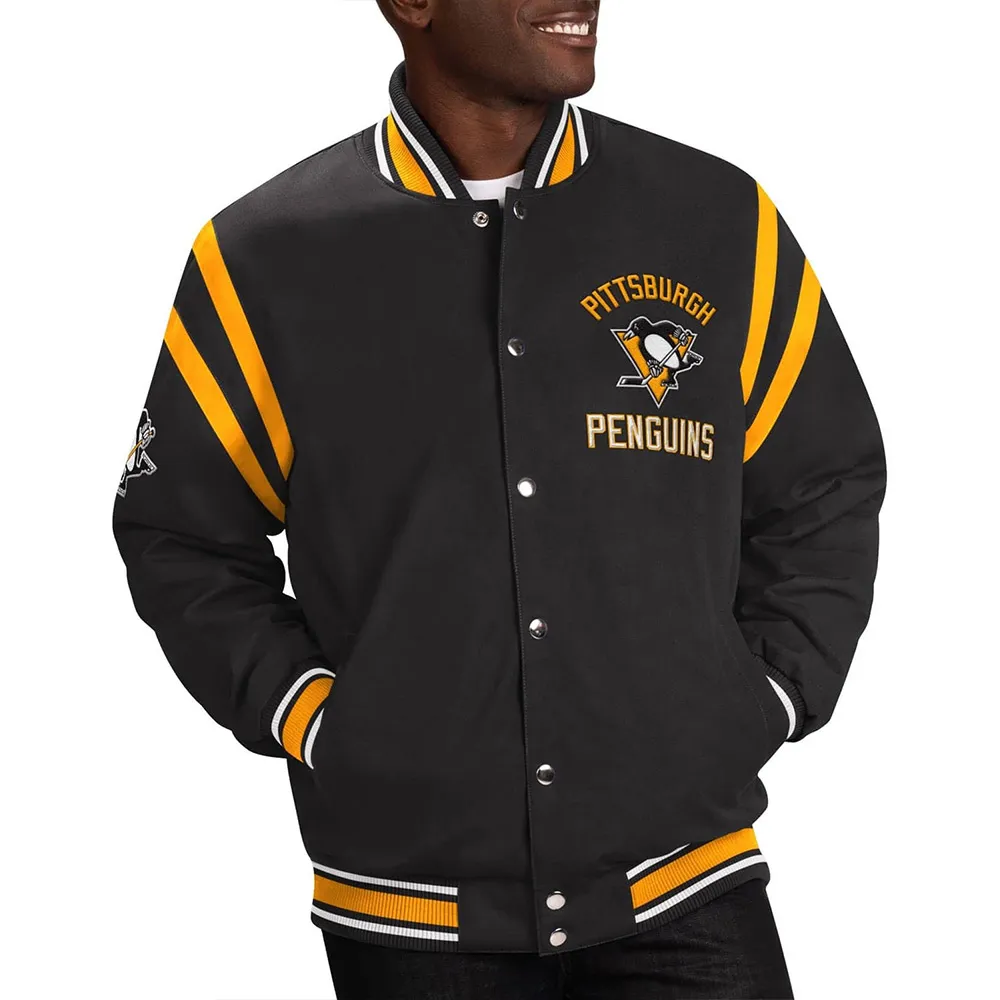 Pittsburgh Penguins Tailback Black Varsity Jacket Pittsburgh Penguins Tailback Black Varsity Jacket