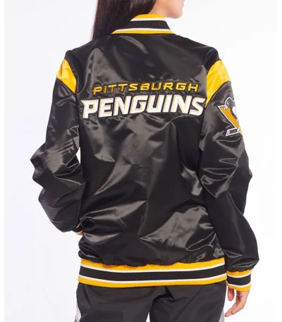 Pittsburgh Penguins Teddy Black Satin Jacket
