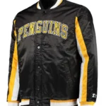 Pittsburgh Penguins The Ace Black-Yellow Satin Jacket