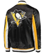 Pittsburgh Penguins The Ace Black-Yellow Satin Jacket