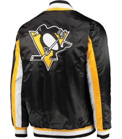 Pittsburgh Penguins The Ace Black-Yellow Satin Jacket