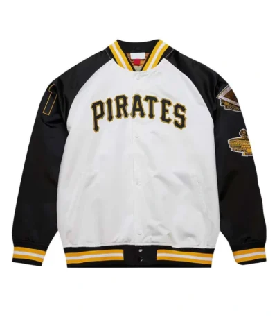 Pittsburgh Pirate Black and White Lightweight Satin Jacket
