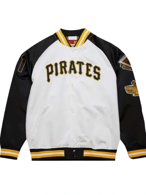 Pittsburgh Pirate Black and White Lightweight Satin Jacket