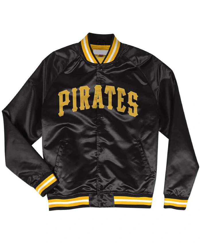 Pittsburgh Pirates Black Lightweight Satin Jacket Pittsburgh Pirates Black Lightweight Satin Jacket