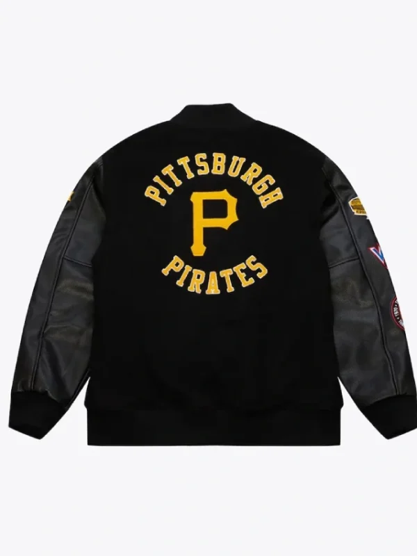 Pittsburgh Pirates Black Out Vintage Logo Varsity Jacket