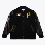 Pittsburgh Pirates Black Out Vintage Logo Varsity Jacket