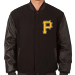 Pittsburgh Pirates Black Varsity Wool and Leather Jacket