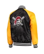 Black/Yellow Pittsburgh Pirates Lead Off Satin Jacket