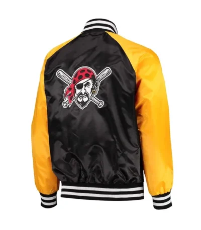 Black/Yellow Pittsburgh Pirates Lead Off Satin Jacket
