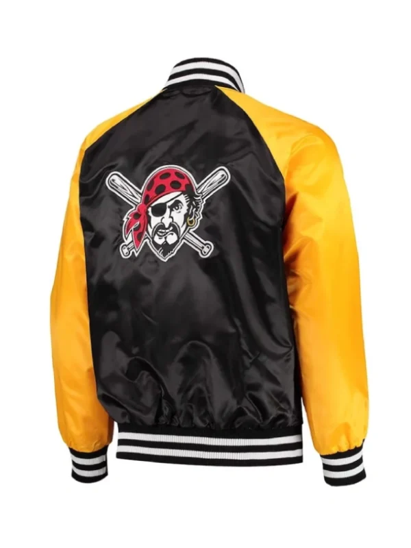 Black/Yellow Pittsburgh Pirates Lead Off Satin Jacket