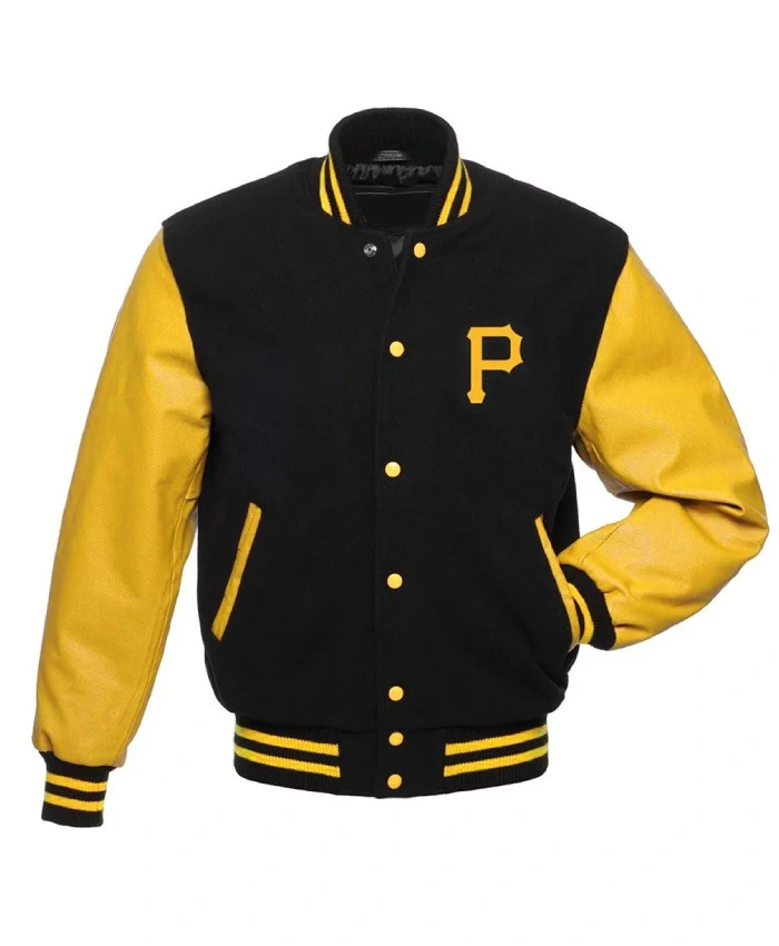 Pittsburgh Pirates Black and Yellow Varsity Jacket Pittsburgh Pirates Black and Yellow Varsity Jacket