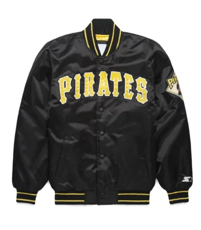 Pittsburgh Pirates Classic Black Varsity Satin Jacket
