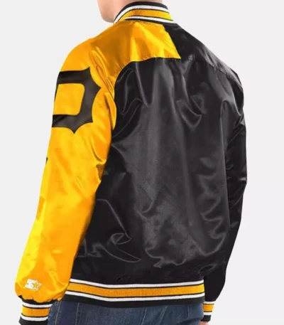 Dugout Pittsburgh Pirates Black and Gold Varsity Satin Jacket