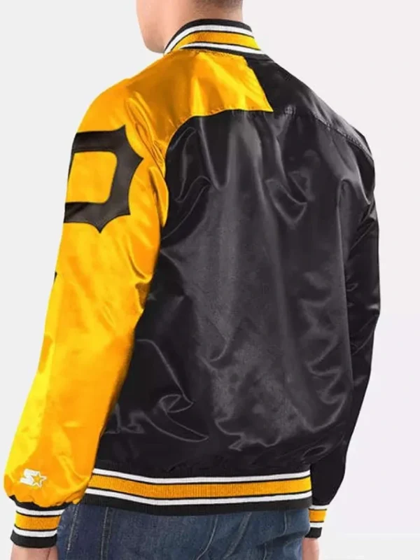 Dugout Pittsburgh Pirates Black and Gold Varsity Satin Jacket