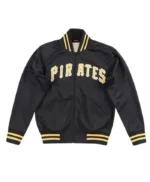 Pittsburgh Pirates Full-Zip Black Bomber Jacket