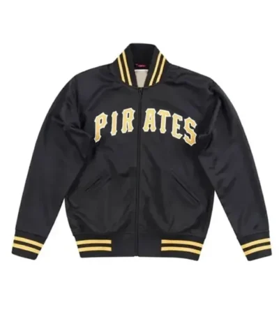 Pittsburgh Pirates Full-Zip Black Bomber Jacket