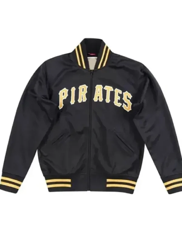 Pittsburgh Pirates Full-Zip Black Bomber Jacket