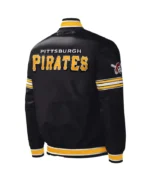 Pittsburgh Pirates Midfield Black Varsity Satin Jacket