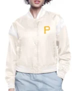 Pittsburgh Pirates Printed Logo Varsity Satin Jacket