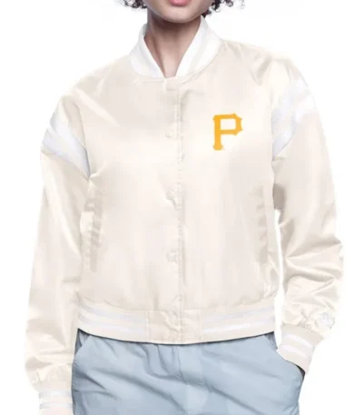 Pittsburgh Pirates Printed Logo Varsity Satin Jacket