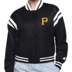 Pittsburgh Pirates Printed Logo Varsity Satin Jacket