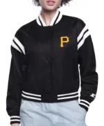 Pittsburgh Pirates Printed Logo Varsity Satin Jacket