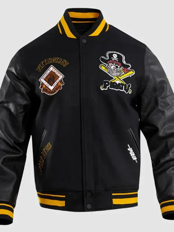 Pittsburgh Pirates Retro Classic Black Varsity Jacket