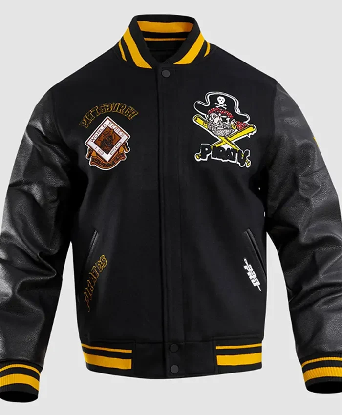 Pittsburgh Pirates Retro Classic Black Varsity Jacket Pittsburgh Pirates Retro Classic Black Varsity Jacket