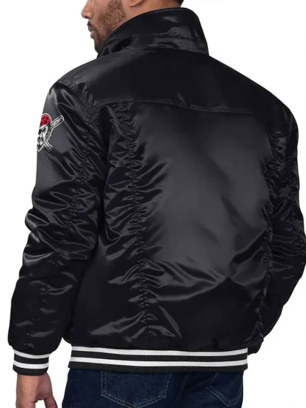 Pittsburgh Pirates Black Silver Tab Trucker Satin Jacket