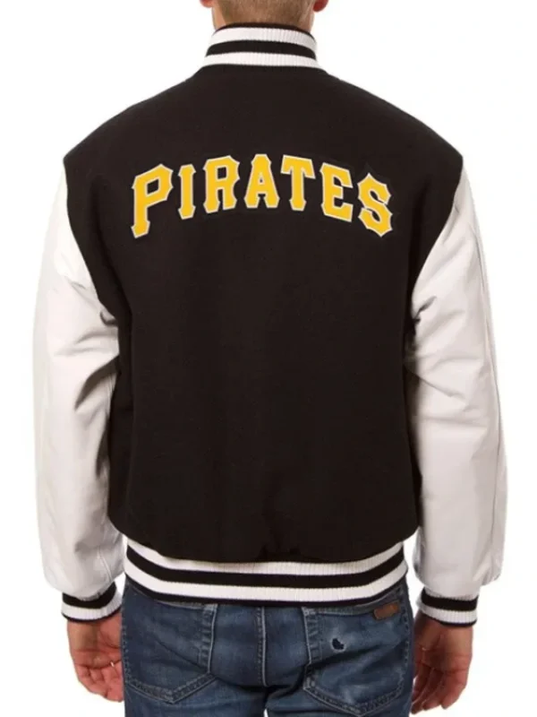 Pittsburgh Pirates Black and White Two Tone Varsity Jacket