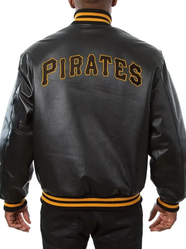 Pittsburgh Pirates Black Varsity Leather Jacket