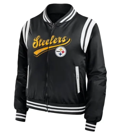 Pittsburgh Steelers Black Bomber Full-Zip Jacket