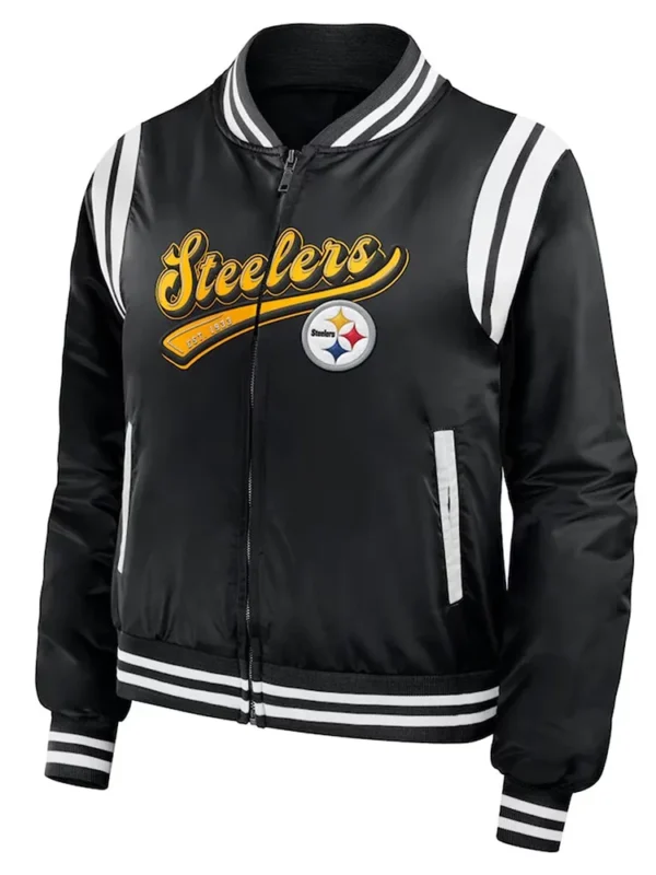 Pittsburgh Steelers Black Bomber Full-Zip Jacket