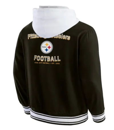 Pittsburgh Steelers Black Cotton Hooded Jacket