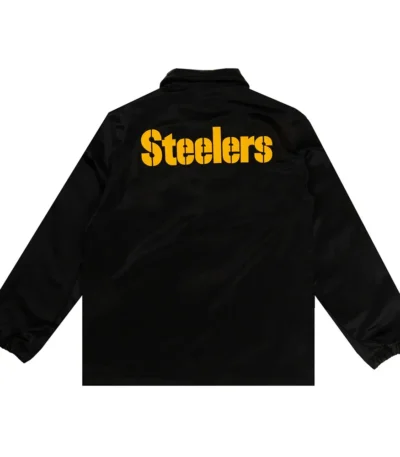 Pittsburgh Steelers Black Satin Windbreaker