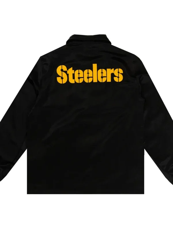 Pittsburgh Steelers Black Satin Windbreaker