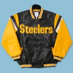 Pittsburgh Steelers Black and Yellow Leather Jacket