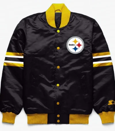 Pittsburgh Steelers Button Down Black Jacket