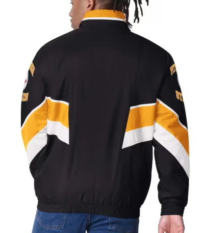 Pittsburgh Steelers Captain Black Varsity Satin Jacket