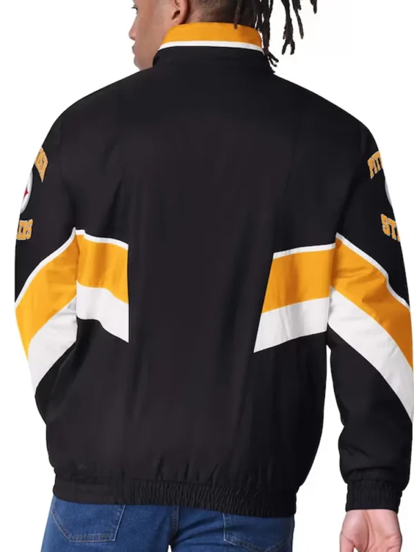 Pittsburgh Steelers Captain Black Varsity Satin Jacket